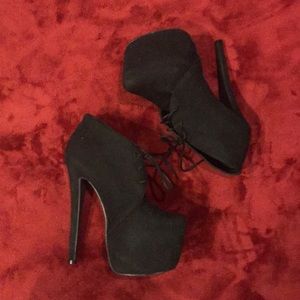 Laced Platform Booties